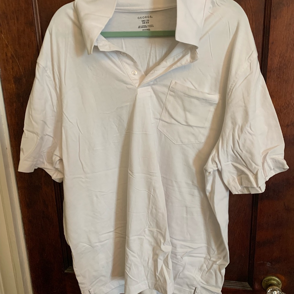 White golf polo